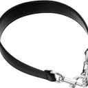 uxcell 19.29 Inch PU Leather Short Bag Strap with Clasp, Purse Handles Handbags Replacement Straps for Clutch Bag Underarm Bags, Black, Silver Buckle