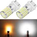 Non Polarity 3157 LED Bulb, Super Bright 3057 LED Bulbs White,12V Bulbs 3156 4157 Replacement Standard Socket for Tail Rear Brake Light, DRL, Backup Reverse Lights 10 Pack