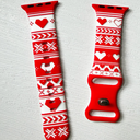 Christmas Watch Band, 38/40/42mm, Red and White