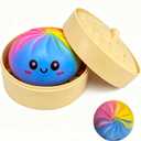 Colorful Dumpling Squishies New Mystery Squishies Dumpling with Box Stress Relief Balls Sensory Toys Desk Squeeze Toys Gift