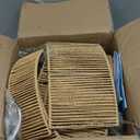 Boho Ceiling Fan with Light Rattan Flush Mount Ceiling Fans with Remote Control 20 Inch Enclosed 7 Speeds for Bedroom Living Room Kitchen Farmhouse Dining Room (2tier)