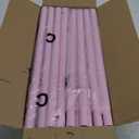 Laiensia Double Rods Garment Rack with Wheels, Clothing Rack for Hanging Clothes,4 Hooks, Multi-Functional Bedroom Clothes Rack, Pink