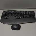 Wireless Keyboard and Mouse Combo,2.4G Full Size Wave Keys Ergonomic Keyboard with Wrist Rest for Natural Typing, 3 DPI Adjustable Ergonomic Silent Mouse for Computer/Laptop/Windows/Mac Graphite Gray