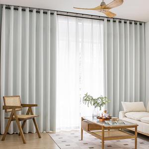 Windows Beige Blackout Curtains 54 inches Long 2 Panels Set Grommet Blackout Drapes Energy Saving Noise Reducing Thermal Insulated for Bedroom Living Room Nursery