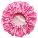 YANIBEST Baby Satin Bonnet Sleep Cap - Double Layer Reversible Adjustable Silky Satin Cap for Infant Toddler(5-12Year,Light Pink)