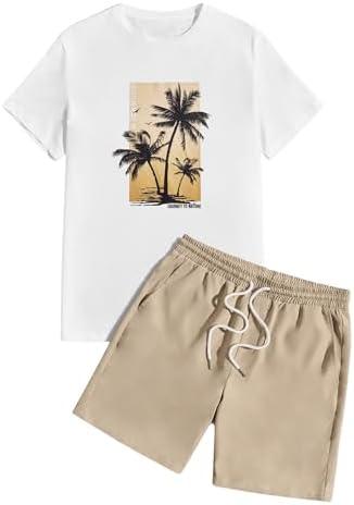 SOLY HUX Men's Summer Tracksuit 2 Piece Beach Outfit Tropical Print Tee and Shorts Set, size XL SOLY HUX Men's Summer Tracksuit 2 Piece Beach Outfit Tropical Print Tee and Shorts Set, size XL