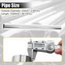 X AUTOHAUX Straight 2.5" OD 40" Length DIY Custom Mandrel Exhaust Pipe 2.5 Inch Tube Pipe T304 Stainless Steel Universal Fit