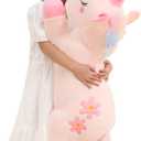 32inch Cute Giant Pink Unicorn Plush, Jumbo Soft Body Pillow Pet, Large Rainbow Unicorn Stuffed Animals Toy, Big Doll for Kids Girls and Boys, Birthday