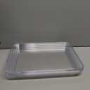 SUT 6-Pack Clear Serving Trays for Entertaining-16 x 11" Serving Platters for Snacks, Fruit, Cookies, Dessert, Reusable Plastic Trays for Serving Food and Party Organization in Kitchen & for Parties