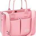 Tote Bag for Women With Compartments,Large Canvas Tote Women's Purse Crossbody Bags Work Laptop Book Bag Satchels Handbags
