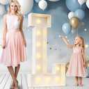 Ledido 4FT Marquee Light Up Letters L, Easy to Assemble Marquee Letters 4 Feet Tall for Indoor & Outdoor Events, Large Lighted Letter for Birthday Graduation Baby Shower Anniversary Party Decorations