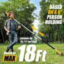 2-in-1 Cordless Pole Saw, Brushless Mini Chainsaw with Pole, 20V 4.0Ah Battery Powered Pole Saws for Tree Trimming, 8" Cutting Power Small Pole Saw, 18ft Reach Electric Saw for Trees With Pole