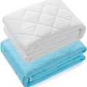 KANECH 44"x52" (2 Pack) Large Waterproof Washable Bed Pads for Kids, Adults , Elderly & Pets, Waterproof Mattress Protector & Reusable Bedwetting Incontinence Pads for Bed, Sofa ,Couch ,Floor