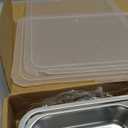 Bakpoco Stainless Steel Divided Plate for Kids Toddler, Non Toxic Portion Control Plate Dinner Plate with Lid for Adults Weight Loss, 2 Pack 5 Sections Rectangular Snack Plate Tray