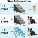 Pet Steps Dog Stairs for Sofa Couch and Bed High Density Sponge Pet Ramp with Removable Washable Cover Non-Slip Base Stable Dog Steps 15.7" H