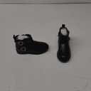 Boots Girls Ankle Shoes Size 9 Heart Buckles School Zipper Black Faux Leather