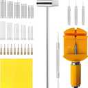 Watch Link Removal Kit, Watch Repair Kit Repair Tools & Kits, Watch Band Adjustment Strap Pin Removal Tool Kit, Watch Chain Sizing Bracelet Adjuster Resizing Tool with Pins, Spring Bar Tool, Hammer (Yellow)