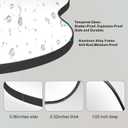 Itrue Irregular Wall Mirror, 26 x 46 Inch, Black Frame Bathroom Mirror