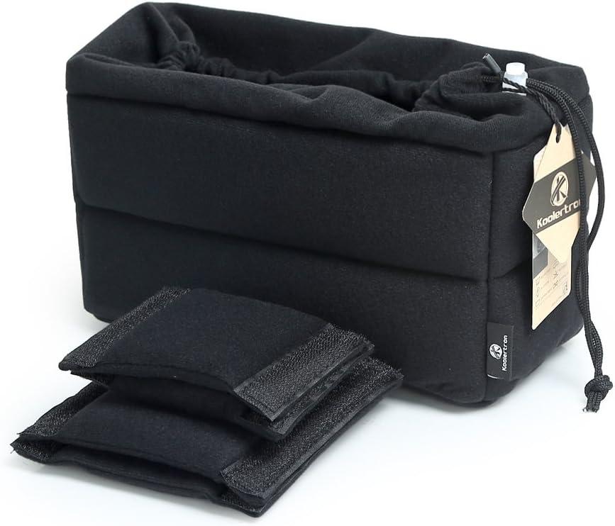Koolertron Shockproof Camera Photo Bag for SLR TLR Camera Insert Partition Padded Case,Can be Put Directly Into the SLR Camera Bag With Freely Adjustable Compartment (Black)