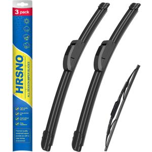 22"+22" Windshield Wipers With 16" Rear Wiper Blade Sets Automotive Replacement for Land Rover LR4 2010-2016,Easy For Installation (Pack of 3)
