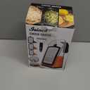 Cheese Grater with Garlic Crusher- Box Grater Vegetable Shredder with 3 Stainless Steel Blades - Graters for Kitchen- Cheese Graters with Handle - Garlic Mincer Tool and Vegetable Peeler