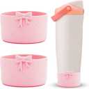 2PCS Bow Silicone Boot for Owala FreeSip Sway 40 OZ (Pink)