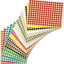 3 x 3840 PCS Colored Dot Stickers, Round Colored Labels, 20 Sheets Circle Dot Stickers, Color Coding Labels Circle, Small Round Label for Coloring, Marking, Office, Classroom, 16 Colors