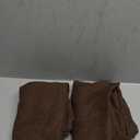 YoungsTex Brown Linen Curtains 45 Inches Long for Short Window, Back Tab Rod Pocket Chocolate Drapes Light Filtering for Kitchen Bathroom Cafe Decorative, 2 Panels, 42 X 45 Inch