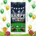 Football Happy Birthday Door Backdrop Banner American Football Victory Celebration Theme Door Decor for Football Fan Men Boys Girls Birthday Party Decorations Supplies 35.4x72.8in-BECKTEN