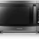 Toshiba EC042A5C-BS Microwave Oven with Convection Function, Smart Sensor, Easy-to-clean Stainless Steel Interior and ECO Mode, 1.5 cu. ft. , 1000W, Black Stainless Steel
