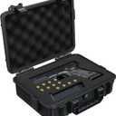 CVLIFE Gun Case TSA Approved Handgun Cases, Hard Shell Pistol Case with Customizable Pre-cut Foam Insert, Waterproof & Shock Proof Air Travel Handgun Case for Pistols, 9mm Gun Case