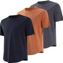MagnaMan Men's 3-Pack Short Sleeve Crew Neck T-Shirts Solid Color Casual Tee Shirts - Ideal for Gym, Work & Daily Life (XXL)
