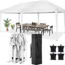 COBIZI Canopy 10x20 Pop Up Canopy Tent Party Tents for Parties Weddings Backyard Waterproof Canopy Outdoor Commercial Instant Canopy Event Tent with Stakes, Ropes,Sandbags, White