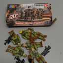 HAPTIME Toys for Boys, Army Men Action Figures, Boy Toys, Toy Soldiers with Weapons, Birthday Gift for Military Collectors (6Pcs Green)