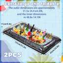2Pcs Inflatable Serving Ice Bar, Oversized Serving Buffet Salad Cooler Food Drink Containers BBQ Picnic Luau Pool Party Supplies with Drain Plug