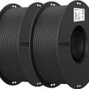 Creality 3D Printer Filament, PLA Filament 1.75mm Bundle 2Kg for 3D Printing, Ender PLA Filament No-Tangling, Strong Bonding & Overhang Performance, Accuracy +/- 0.02mm (Black & Black Pack of 2)