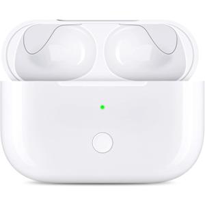 Jinstyles Wireless Charging Case Compatible with AirPods Pro: Replacement Charger Case with Bluetooth Pairing, Earbuds Not Included (White, AirPods Pro 1/2 Charging Case)