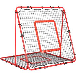 Baseball and Softball Rebounder Net,Baseball Rebounder,Volleyball Rebounder,Pitch Back Net,Multi-Sport Training Rebound Screen,with Pitching Target,Easy Adjustable Angles (47x47 IN)