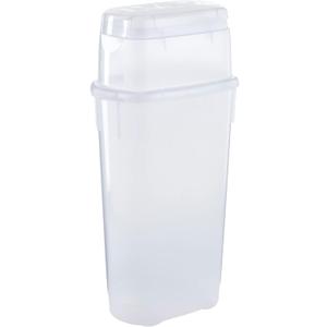 Rubbermaid Wrap N' Craft Plastic Wrapping Paper Organizer Storage Container with Top Ornament Storage Compartment for 20 Standard 30 Inch Rolls, Clear