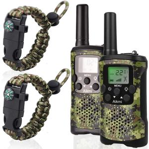 Gifts for Kids Aged 5-12 Boy Toys Kids Walkie Talkies 22 Channel 2 Way Radio 3 Miles Long Range fit Outdoor Adventure Hunt Game Camp Toys for Boys 6 7 8 9 Years Old Gifts for Boys (Green)