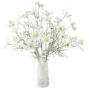 Floroom 5 Pcs Artificial Flowers Ivory Fake Cosmos Faux Silk Flower for Indoor Home Decor, Party Arrangements, Wedding Bouquets, Floral Table Centerpieces, and Decorations