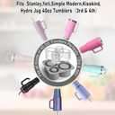 Ice Cube Tray for Stanley Cup,Ybenlld Silicone Ice Cube Molds,20oz 30oz 40oz Tumbler Cup, Ice Cube Trays with Lids,Fit for Drinks,Coffee,Whiskey,Cocktails And More (Gray)