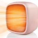 Portable Space Heater, YOUCIDI 1000W/800W Ceramic Electric Heater, Compact Small Warmer, Heat Up in 2 Seconds, Safe and Quiet for Office Room Desk Indoor Use (Pink)