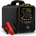 PLXX 12V 24V 0-15A Automatic Car Battery Charger Heavy Duty, Smart Trickle Charger, Battery Repairer with Auto Shut-Off, for Car Truck Motorcycle Boat RV Lawn Mower AGM Gel Wet MF Deep Cycle