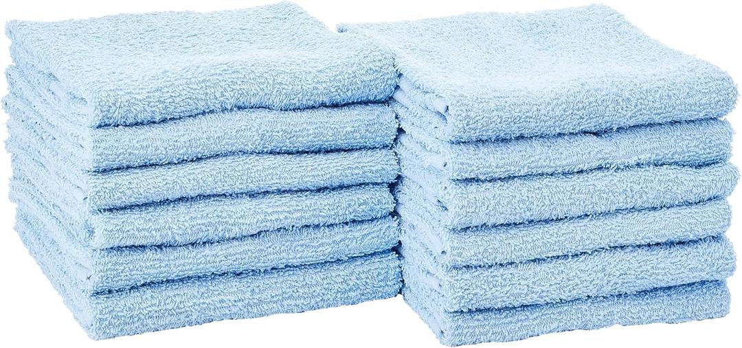 Simpli-Magic Cotton Hand Towels, 12 Pack, 16 x 27, Blue