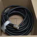 150FT 5/8 Heavy Duty Rubber Garden Hose - 300psi Working, 1000psi Burst - Hot/Cold Water - Five-Layered Braiding for Durability - Versatile for Gardening, Agriculture, Construction(Black)