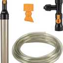 hygger Bucket-Free Aquarium Water Change Kit Fish Tank Auto Siphon Pump Gravel Cleaner Vacuum Tube with Long Hose Water Changer Maintenance Tool 25-FEET Plastic Fitting