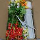 XONOR Artificial Cemetery Flowers Memorial Silk Daisy with Vase for Grave Headstone Decoration, Assorted Colors Daisy for Spring Summer Decoration