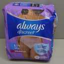 Always Discreet Adult Diapers for Women, Incontinence Underwear, Drier Than Depends, Postpartum Essentials, Disposable Briefs, Max Absorbency, Bladder Leak Protection, Large, 17ct