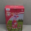 Liberry Toddler Golf Set for 1 2 3 4 Years Old, Upgraded Kids Golf Cart with Unique Shoulder Strap Design, Indoor and Outdoor Golf Toys for Boys Girls (Pink)